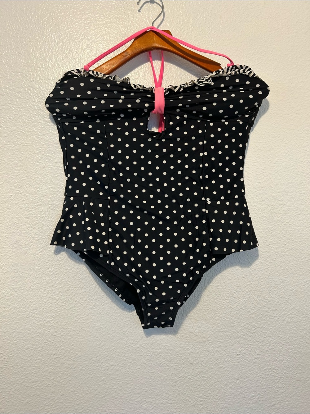 Joe Boxer Black and White Polka Dot One-Piece Footie